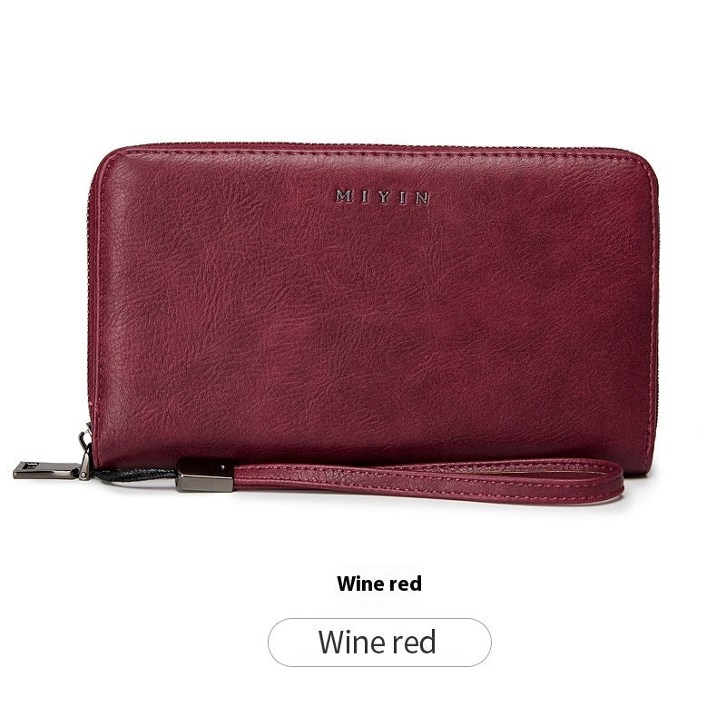 Anti-theft Retro Oil Wax PU Leather Handbag – Large Capacity Women’s Shoulder Bag