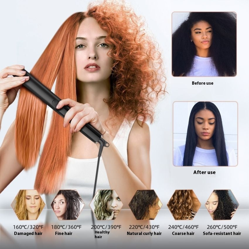 Anion Hair Straightener & Curler – High-Temperature Styling Tool with Real Display
