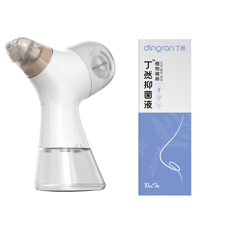 High-Frequency Electric Nasal Irrigator – Pulse Nasal Wash Cleaner with Salt Pack & Antibacterial Solution