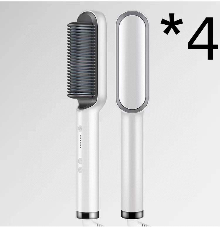 2-In-1 Hair Straightener Hot Comb – Negative Ion Curling Tong & Dual-Purpose Electric Hair Brush