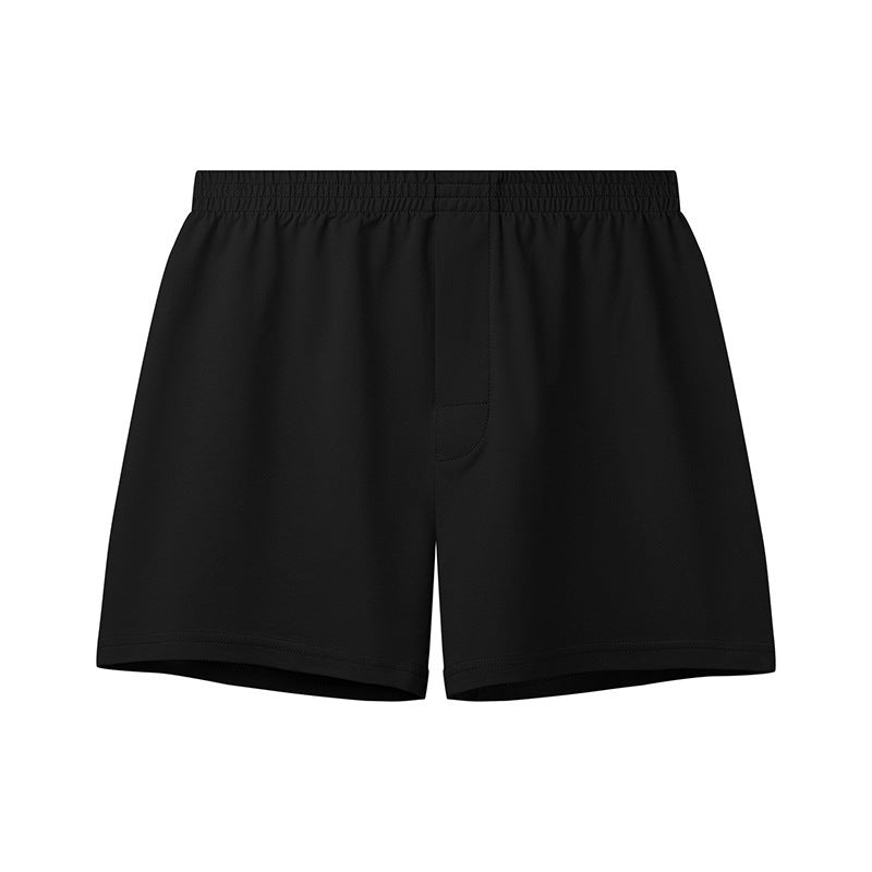 Loose-Fitting Loungewear Men’s Cotton Underwear – Breathable Mid-Waist Boxers