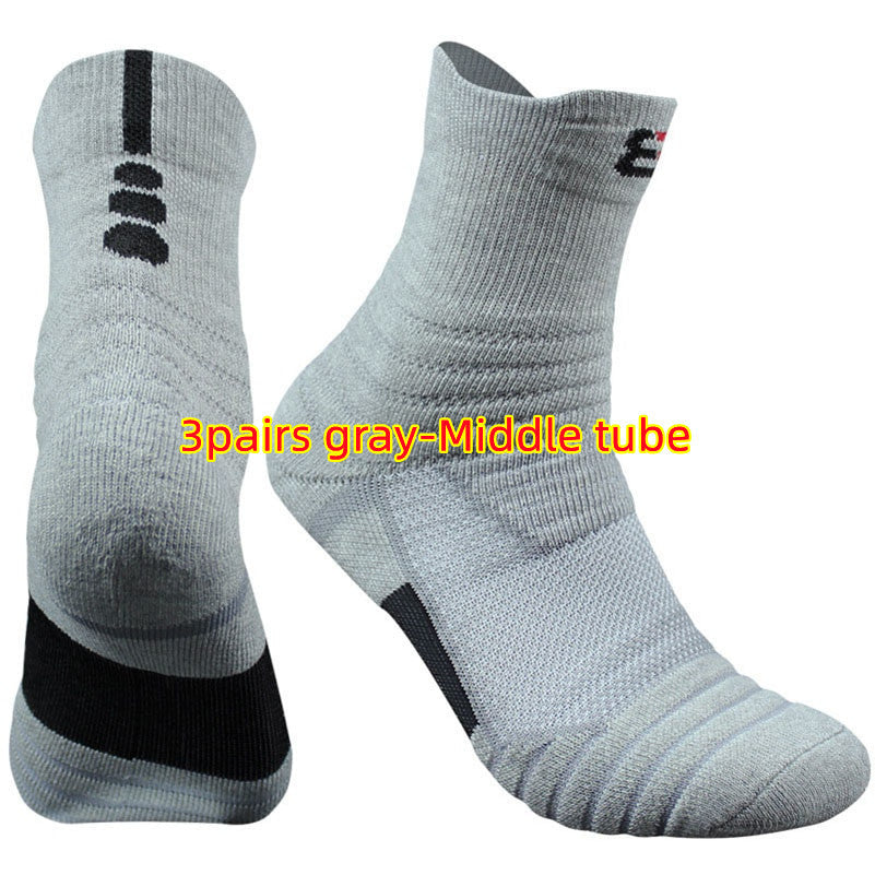 Unisex Pure Color Cotton Socks – 3 Pairs Breathable Casual Socks (Black/White/Gray)