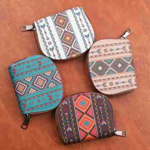 Women’s Lightweight Canvas Card Wallet – Portable Waterproof Retro Style
