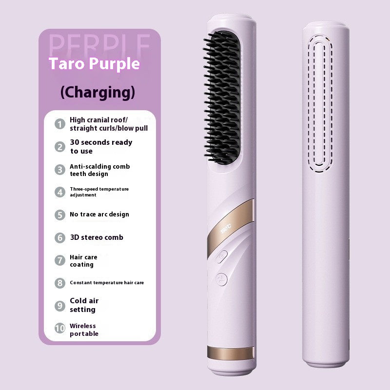 Rechargeable Cold Air Hair Finishing Comb – Wireless Portable Straight Hair Solution
