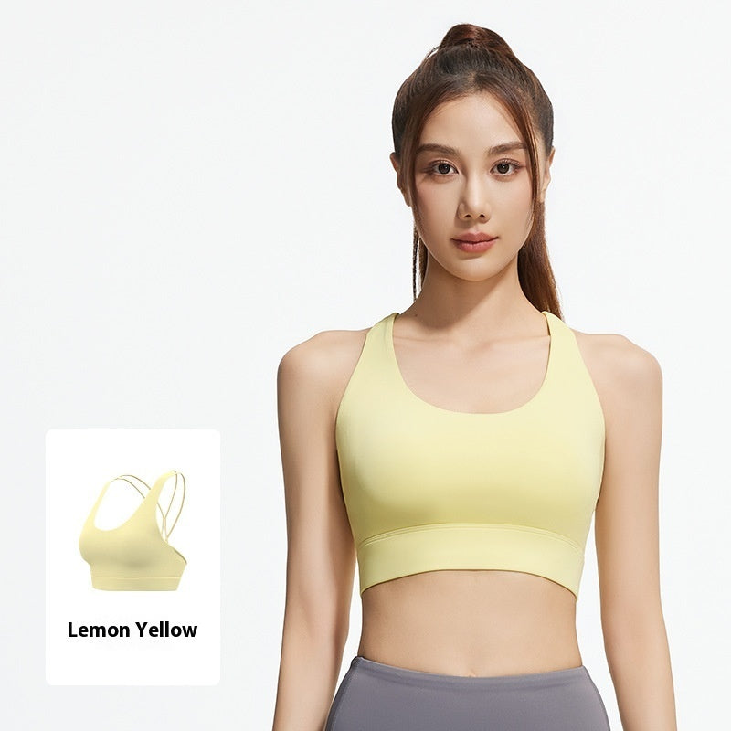 Mesh Cross Sports Bra – Beautiful Back Full Cup with Chest Pad, No Steel Ring