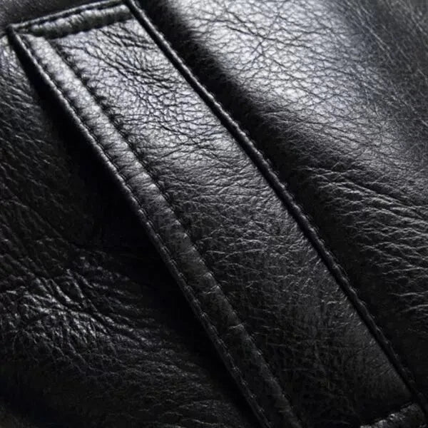 Men's RAF B3 Bomber Aviator Jacket – Black Shearling Fur Lined Real Leather