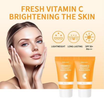 Lakerain Vitamin C Anti-UV Sunscreen Cream – Brightening & Moisturizing Face Moisturizer | Daily SPF Protection