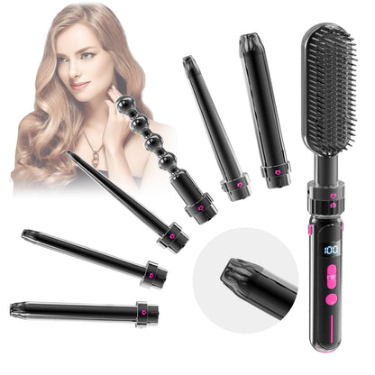 Ceramic Curling Iron & Hair Straightener – Dual-Use Curler Stick with Anti-Scald Design
