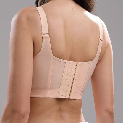 Button Front Full Cup Plus Size Bra – Wireless Support for All-Day Comfort