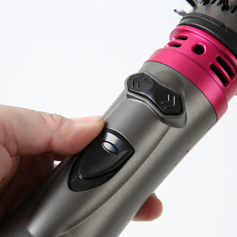 Electric Rotating Hair Curling Comb 2-in-1 Straightener & Curler with Constant Temperature