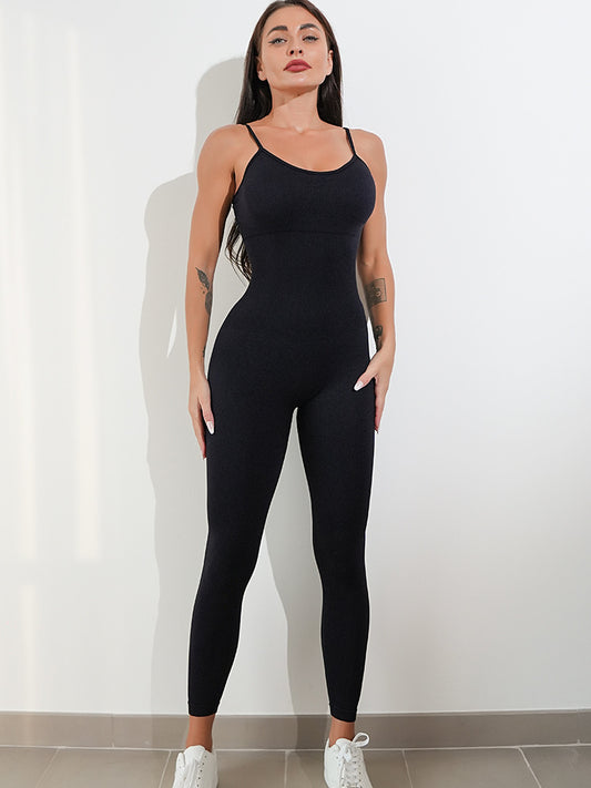 Women’s Sexy Unitard One Piece Jumpsuit – Spaghetti Strap Tummy Control Rompers Sleeveless Bodysuit