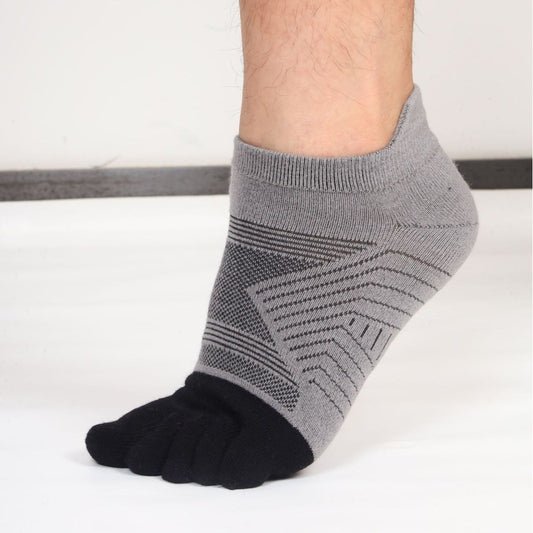 Men's Wool Plush Toe Socks – Short Tube Cotton Sports Socks, Sweat-Absorbing