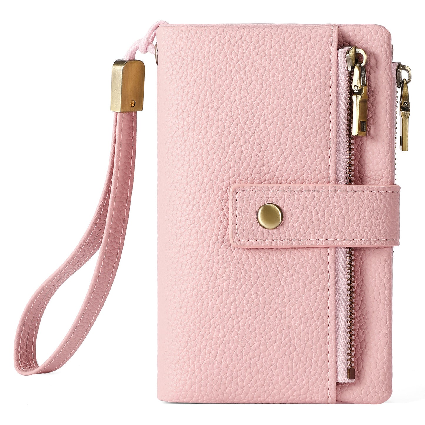 Women's Genuine Leather Wallet – Zipper Clutch Anti-theft Card Swiping Coin Purse