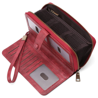 Expanding Card Holder Women’s Long Wallet – PU Leather Passport Bag with Anti-Theft RFID Protection