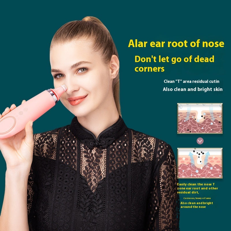 Warm Sensation Electric Facial Cleanser – Ultrasonic Pore Cleaning & Skin Care Brush