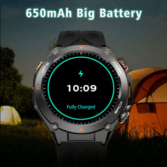 SENBONO GPS Smart Watch for Men – 1.45" HD Screen, Altimeter, Barometer, Compass, AI Voice, Android & iPhone Compatible