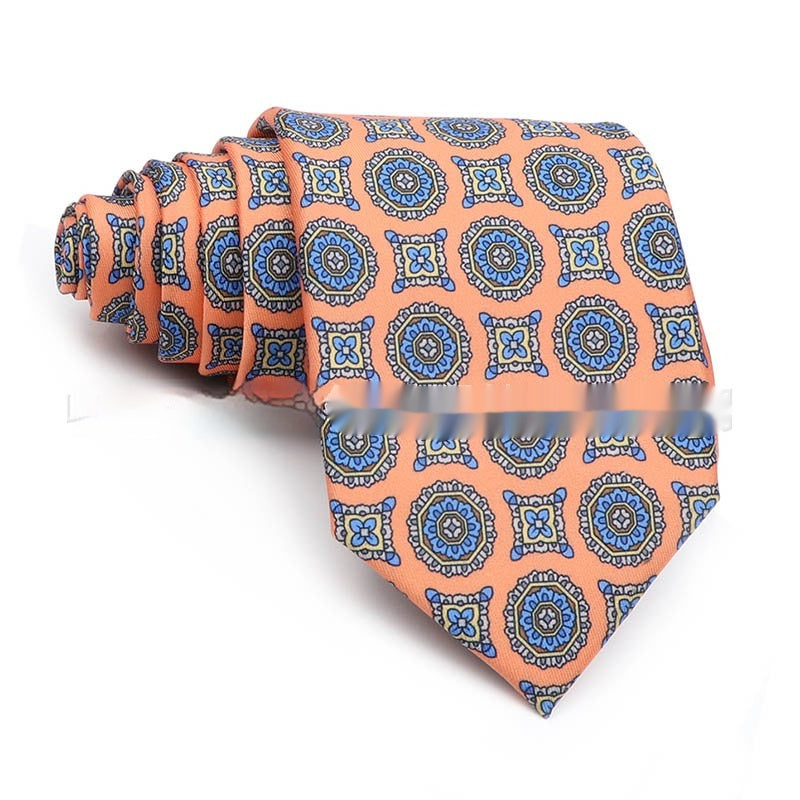 Business Polyester Men’s Printed Tie – Formal Workplace Necktie for Office & Events