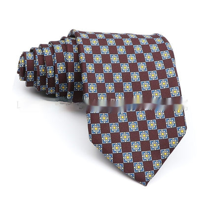 Business Polyester Men’s Printed Tie – Formal Workplace Necktie for Office & Events