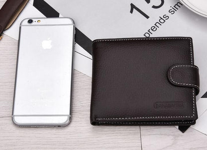 Men’s Genuine Leather Wallet – Hot Designer Short Wallet with Card Holder & Cash Pocket