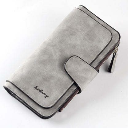 Fashion Women’s Wallet – PU Leather Zipper Design Purse
