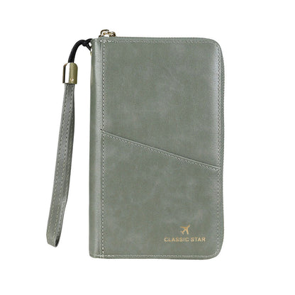 RFID Passport Holder Wallet – Genuine Leather Travel Wallet for Men & Women