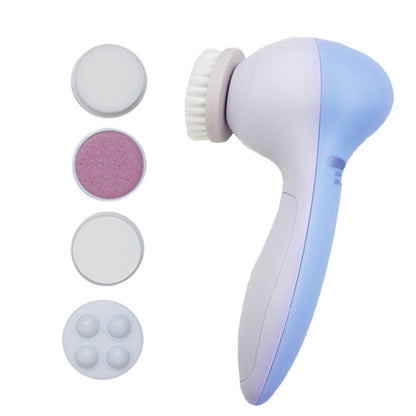 5-in-1 Electric Facial Cleansing Brush – Deep Cleaning, Exfoliation & Face Massager Beauty Instrument