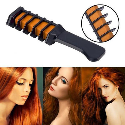 Mini Disposable Hair Color Chalk Comb – Temporary Crayon Dye with Brush for Parties & Cosplay