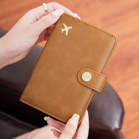 Women’s Multifunctional Passport Holder – PU Leather Travel Document Bag with Anti-Theft Protection