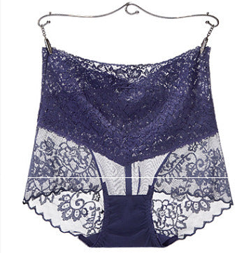 Women’s High-Waist Lace Cotton Briefs – Abdomen Control & Butt Lifting Underwear
