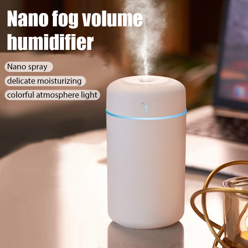 Portable Car Humidifier – Rechargeable Silent Aromatherapy Diffuser with 7-Color LED Light