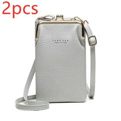 Fashion Lychee Pattern PU Leather Women’s Shoulder Bag – Korean Style Crossbody Handbag