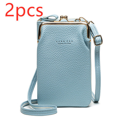 Fashion Lychee Pattern PU Leather Women’s Shoulder Bag – Korean Style Crossbody Handbag