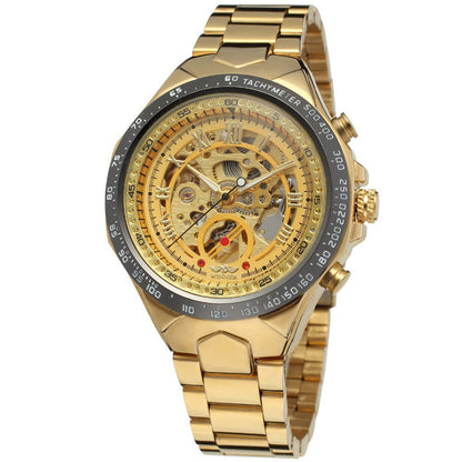 Personalized All-Steel Hollow Automatic Mechanical Watch for Men – Luxury Fashion Skeleton Design