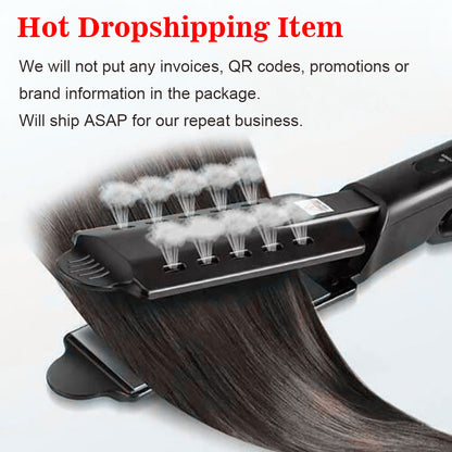 U.S. Standard Steam Hair Straightener – Non-injury Flat Iron Splint for Wet & Dry Hair