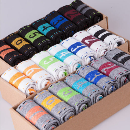 PolyCotton Star Socks – Ultra-Thin Mid-Tube Men’s Sports Socks (Spring, 7 Days Style)