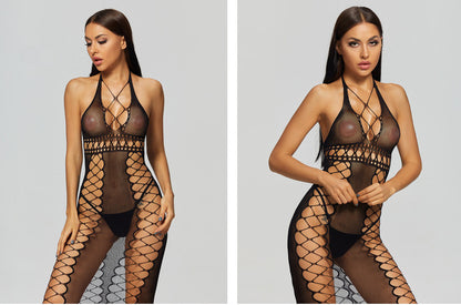 Sexy Lingerie Bodystocking for Women – Hot Mesh Crotchless Bodysuit