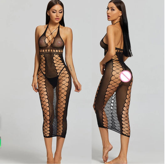 Sexy Lingerie Bodystocking for Women – Hot Mesh Crotchless Bodysuit