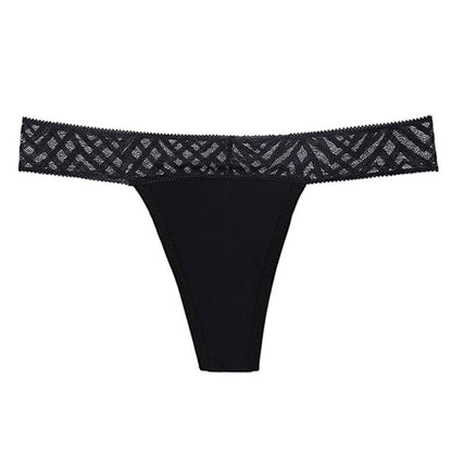 Women’s Cotton Lace Seamless Thong – Sexy G-String Tanga Panties Plus Size