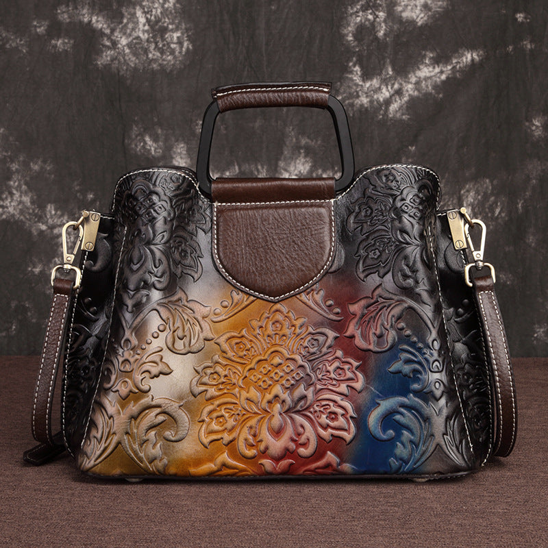 Genuine Leather Handbag – Women’s Fashion Messenger Cowhide Doctor Bag