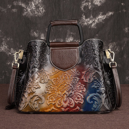 Genuine Leather Handbag – Women’s Fashion Messenger Cowhide Doctor Bag