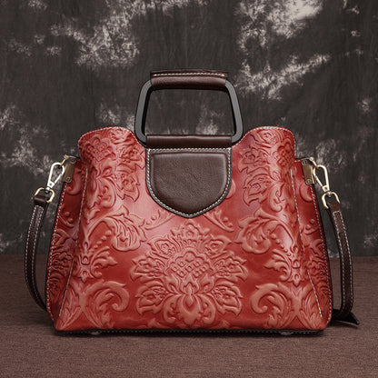 Genuine Leather Handbag – Women’s Fashion Messenger Cowhide Doctor Bag