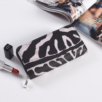 Fashion Long Zipper Women’s Wallet – PU Leather Korean Style Clutch Purse