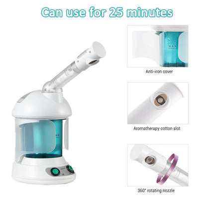 Portable Ozone Facial Steamer – Herbal Aroma Face Spa Device for Deep Hydration & Skin Care