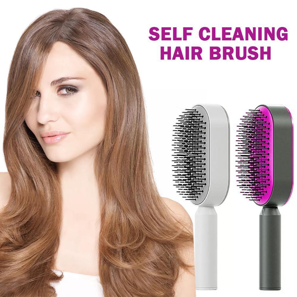 Women’s 3D Self-Cleaning Hair Growth Comb – Scalp Massage Anti-Hair Loss Brush for Healthy Shine