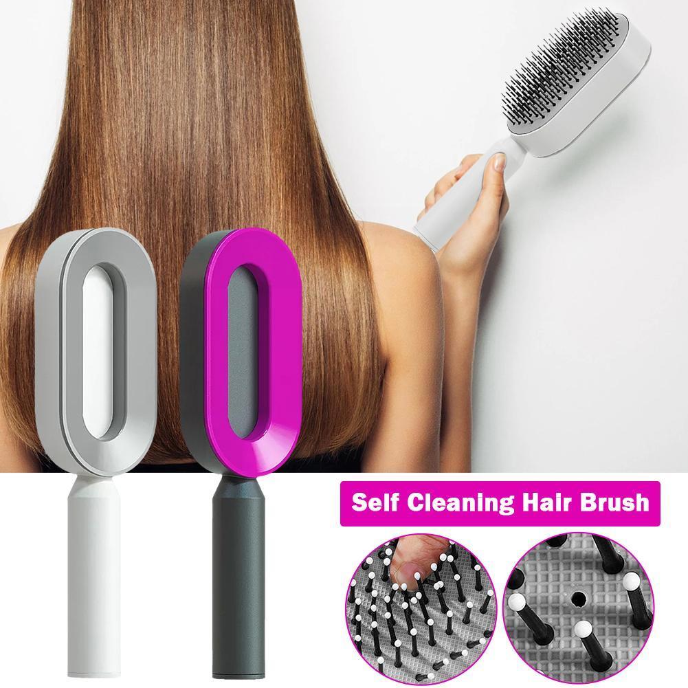 Women’s 3D Self-Cleaning Hair Growth Comb – Scalp Massage Anti-Hair Loss Brush for Healthy Shine