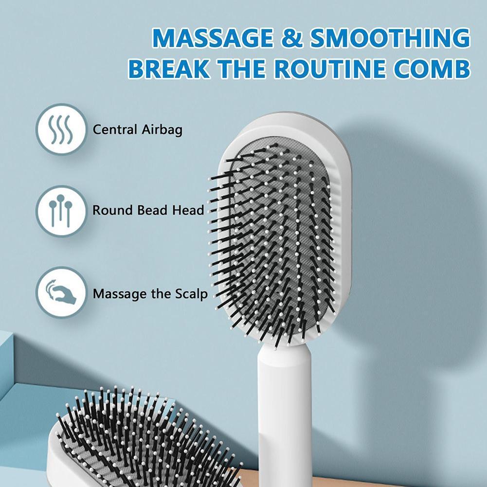 Women’s 3D Self-Cleaning Hair Growth Comb – Scalp Massage Anti-Hair Loss Brush for Healthy Shine
