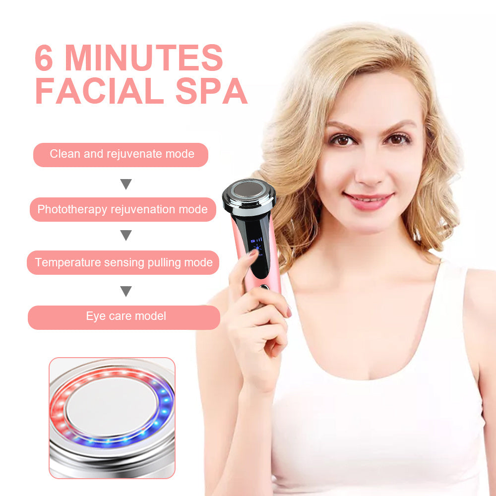 Eye & Face LED Light Therapy Device – Ultrasonic Beauty Instrument with Ion Care