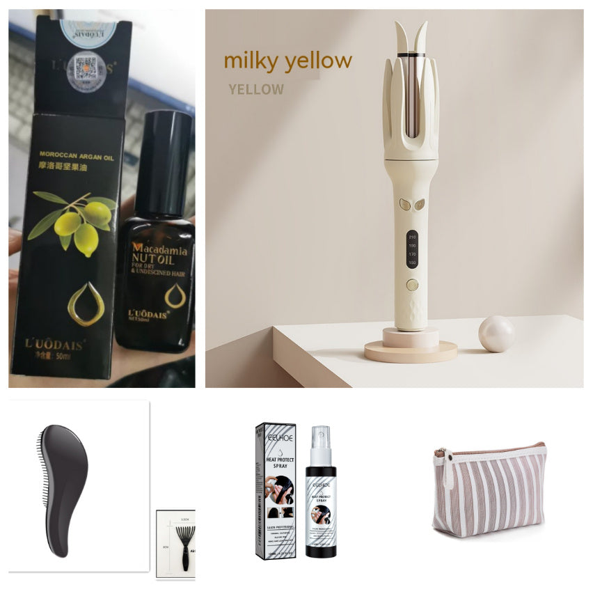 Full-Automatic Hair Curler – Lazy Egg Roll Large Wave Curling Iron with Ceramic Glaze Panel