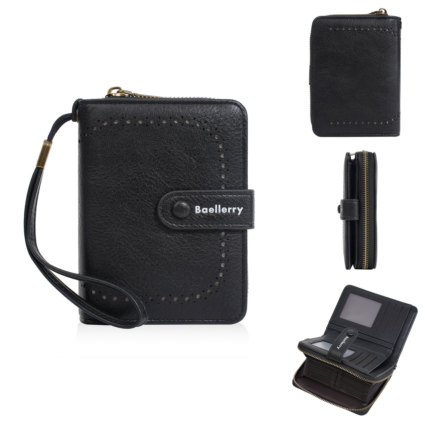 Women’s High-End PU Leather Coin Purse – Fashion Zipper Short Wallet with Card Holder