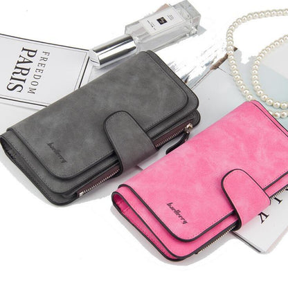 Fashion Women’s Wallet – PU Leather Zipper Design Purse